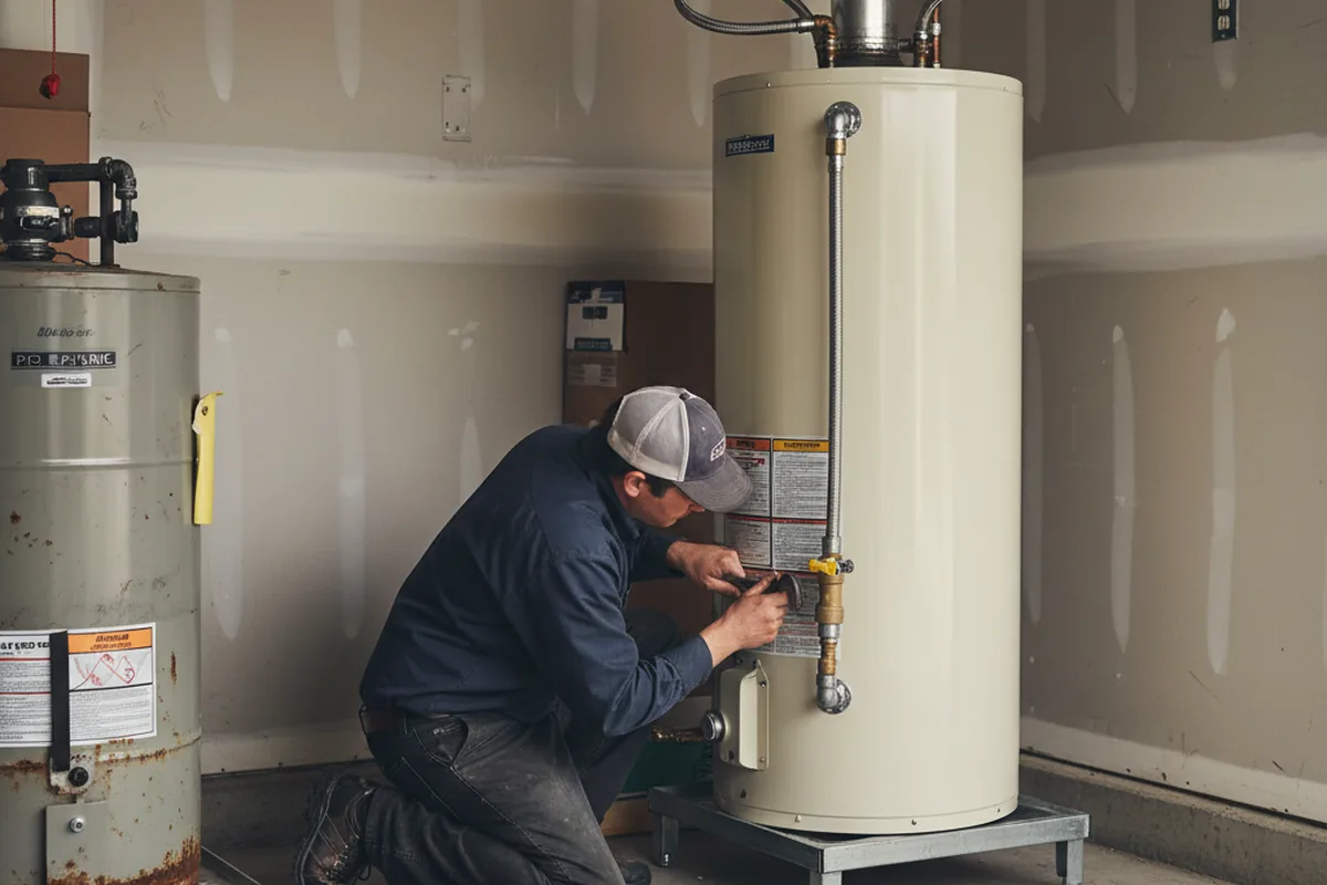 Water heater and shutoff valve replacement in North Chelmsford